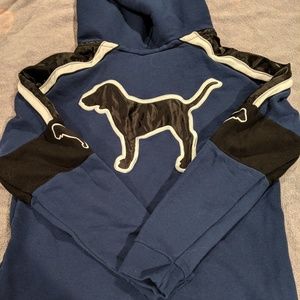 PINK quarter zip sherpa hoodie